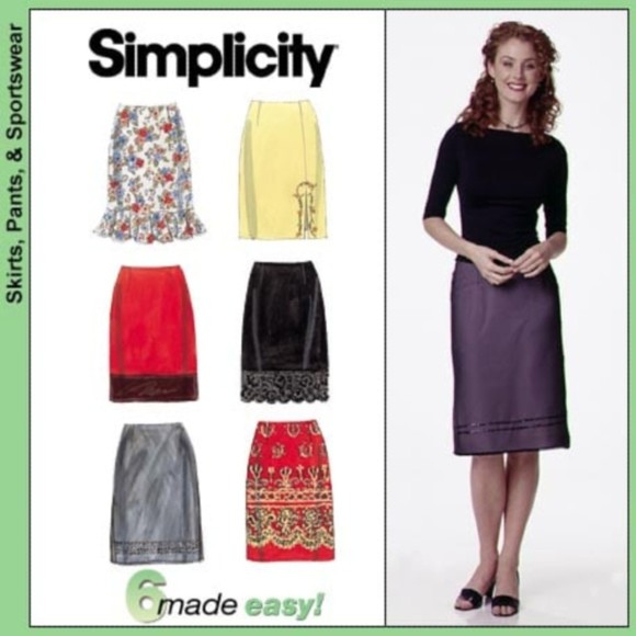Vintage ©1999 Simplicity 1 Hour - Fast and Easy 8664 - Misses Straight Skirt - Picture 1 of 5